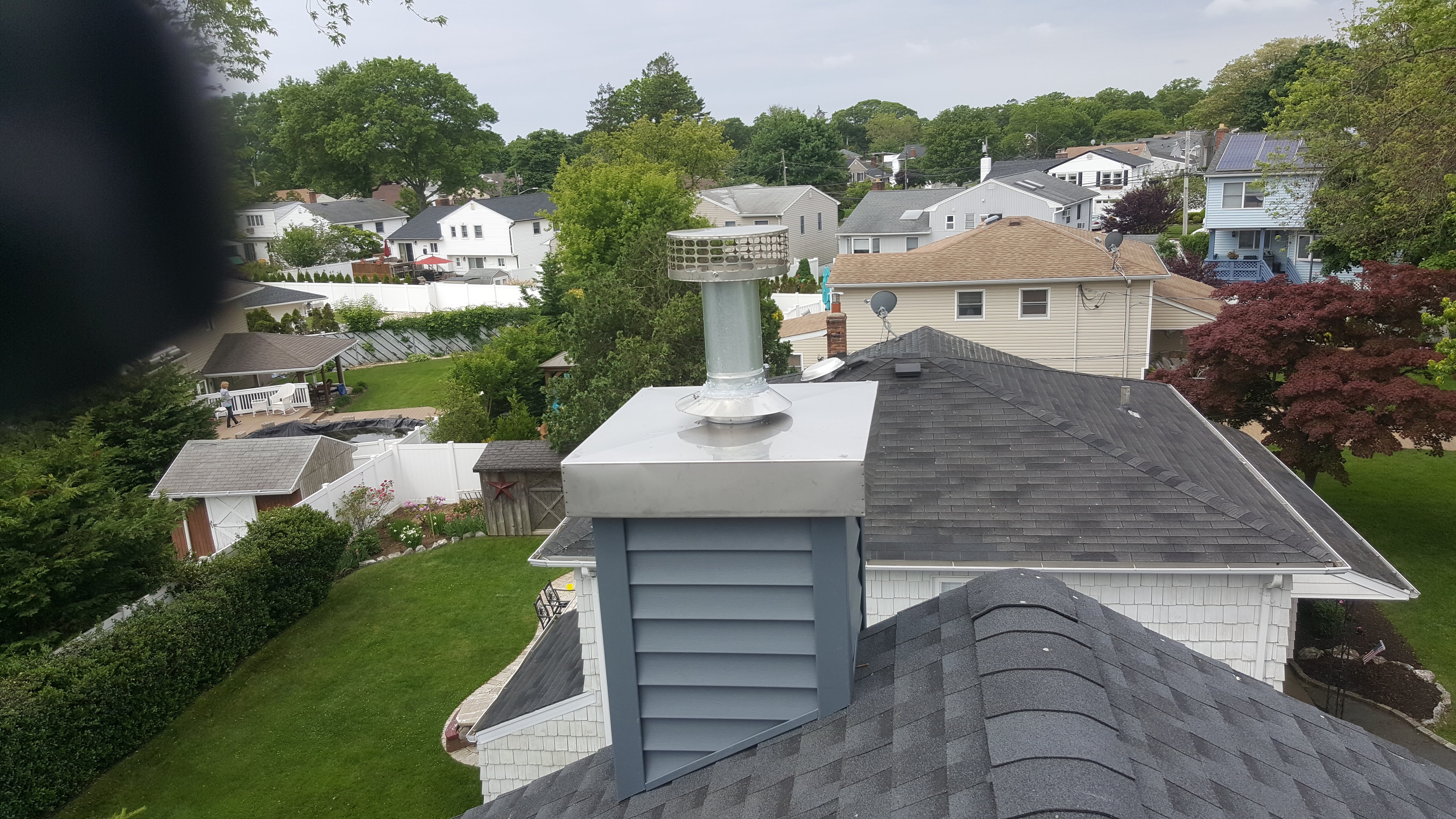 Complete chimney crown rebuild and waterproofing in Baldwin, New York
