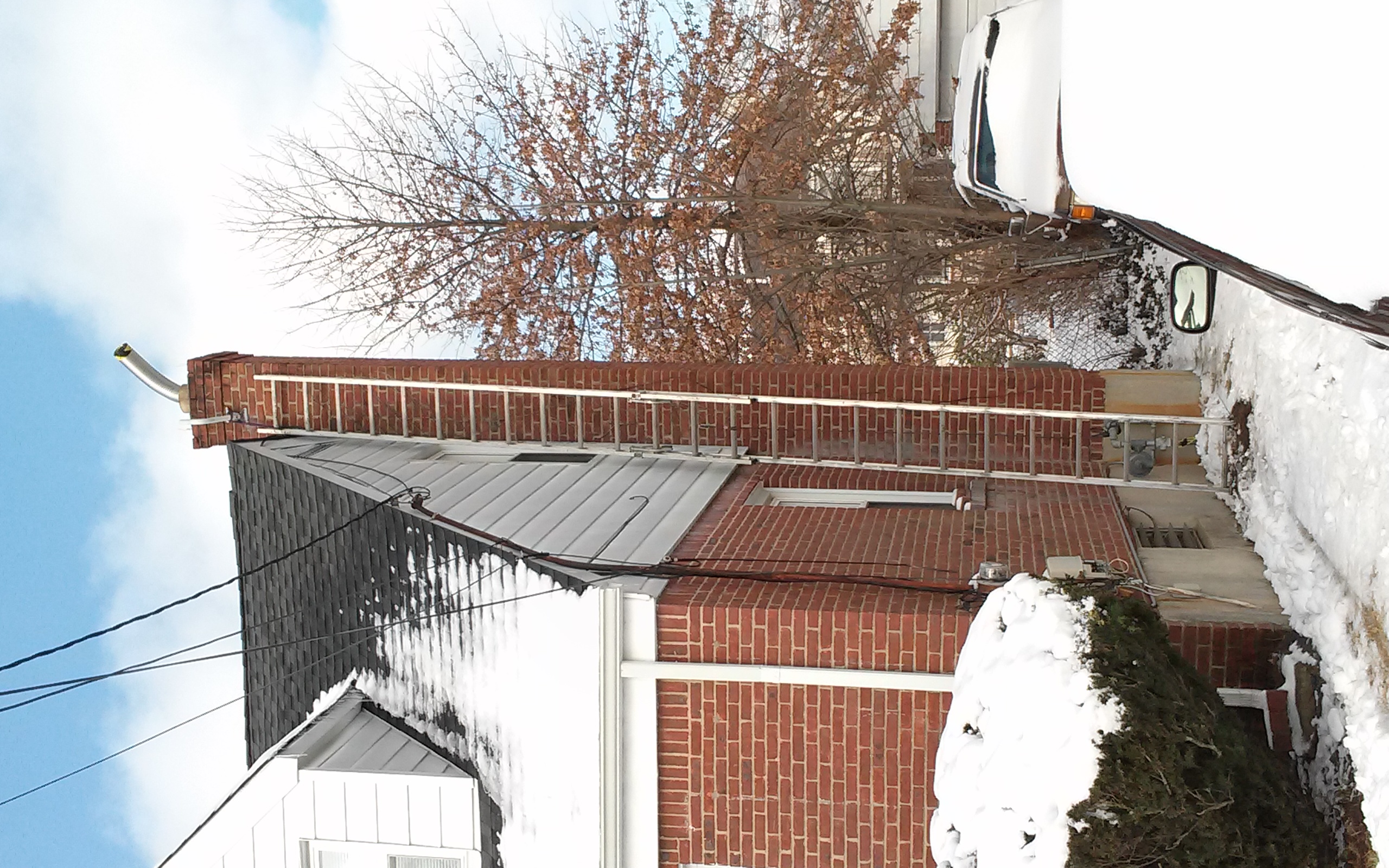 Stainless steel chimney liner installation in Baldwin, NY